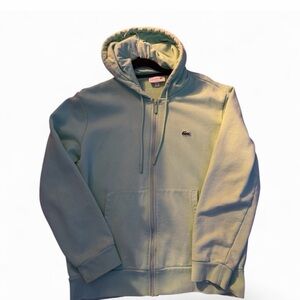 Lacoste Mint Mint Green Hooded Zip Sweater